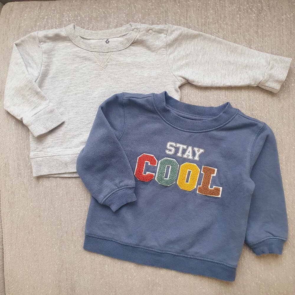 Toddler Boy Sweatshirts | Size 12-18 Months | Long Sleeve